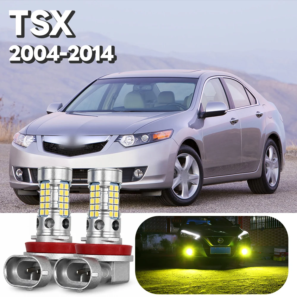 2pcs LED Fog Light Lamp For Acura TSX 2004 2005 2006 2007 2008 2009 2010 2011 2012 2013 2014 Accessories Canbus