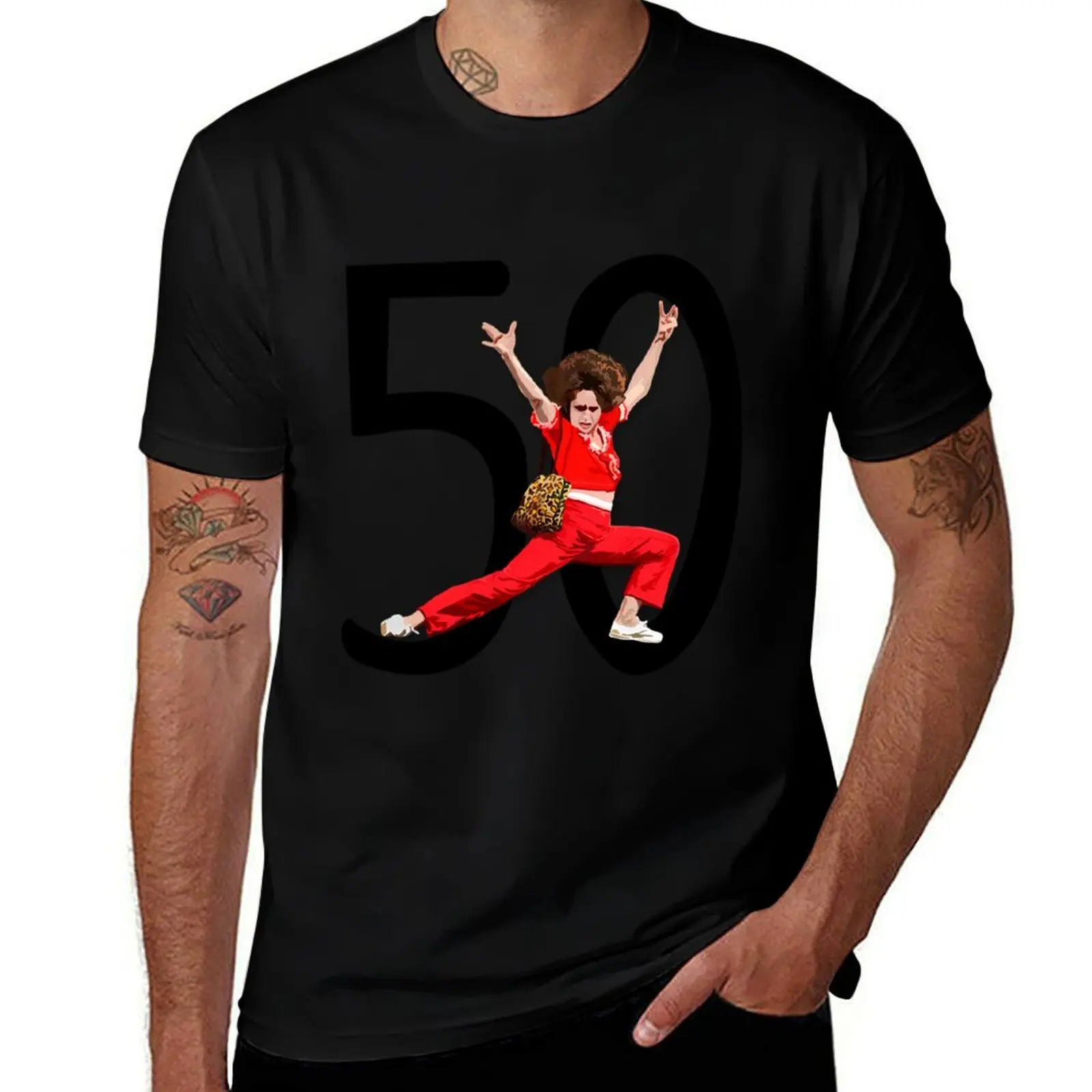 

50 - Fifty Years Old T-Shirt Luxury man plus sizes Personalized t-shirt blue lock slim fit t shirts for men
