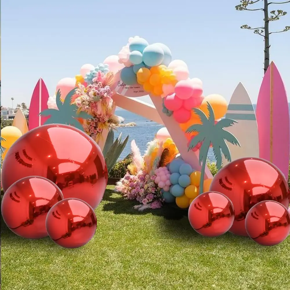 

PVC Sealed Sphere For Party Decoration Iridescent Inflatable Mirror Ball Big Shiny Balls Airtight Giant Mirror Balloon