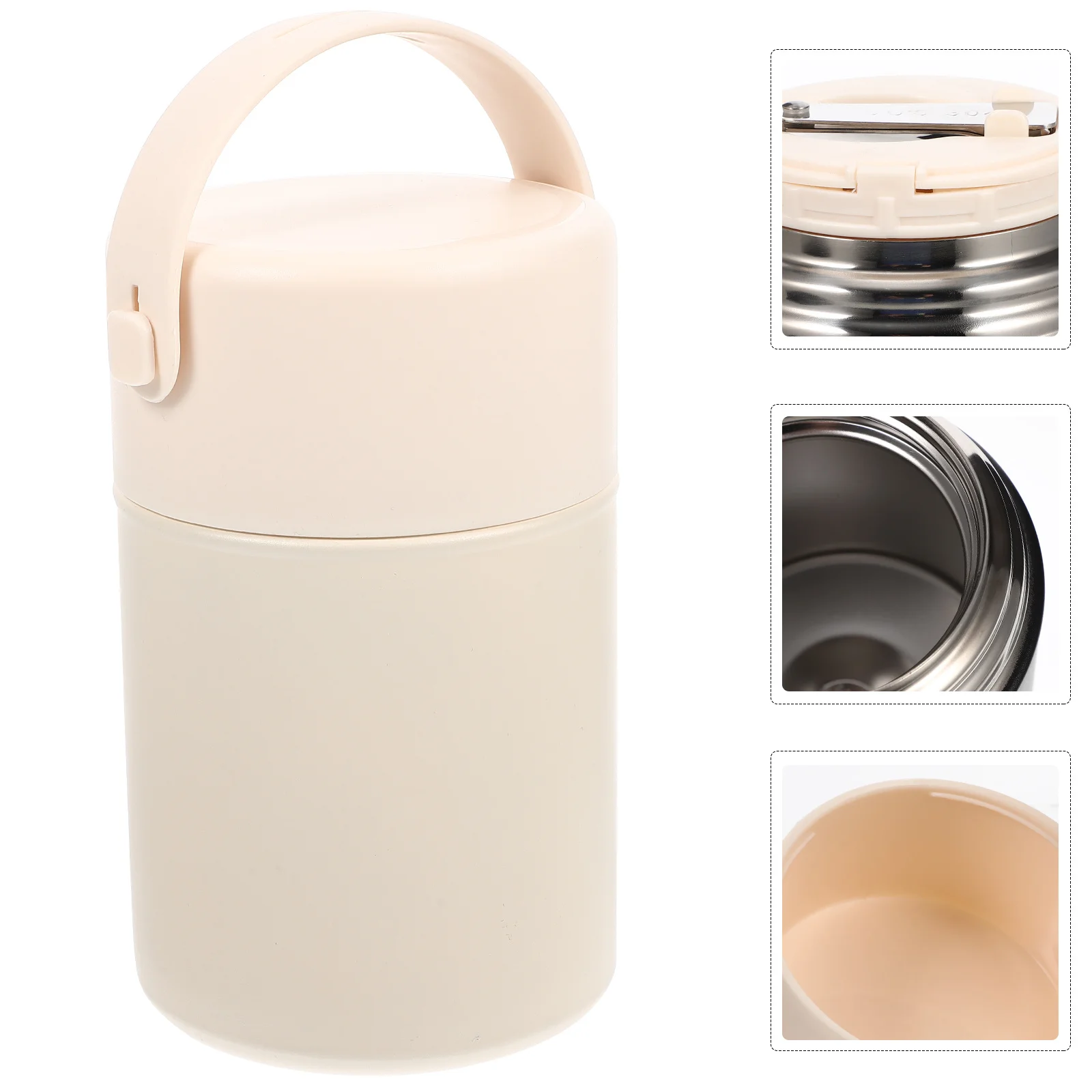 

Stainless Steel Food Container Large-Capacity Insulated Thermal Jar Portable Leak-Proof Ideal Outdoor Activities