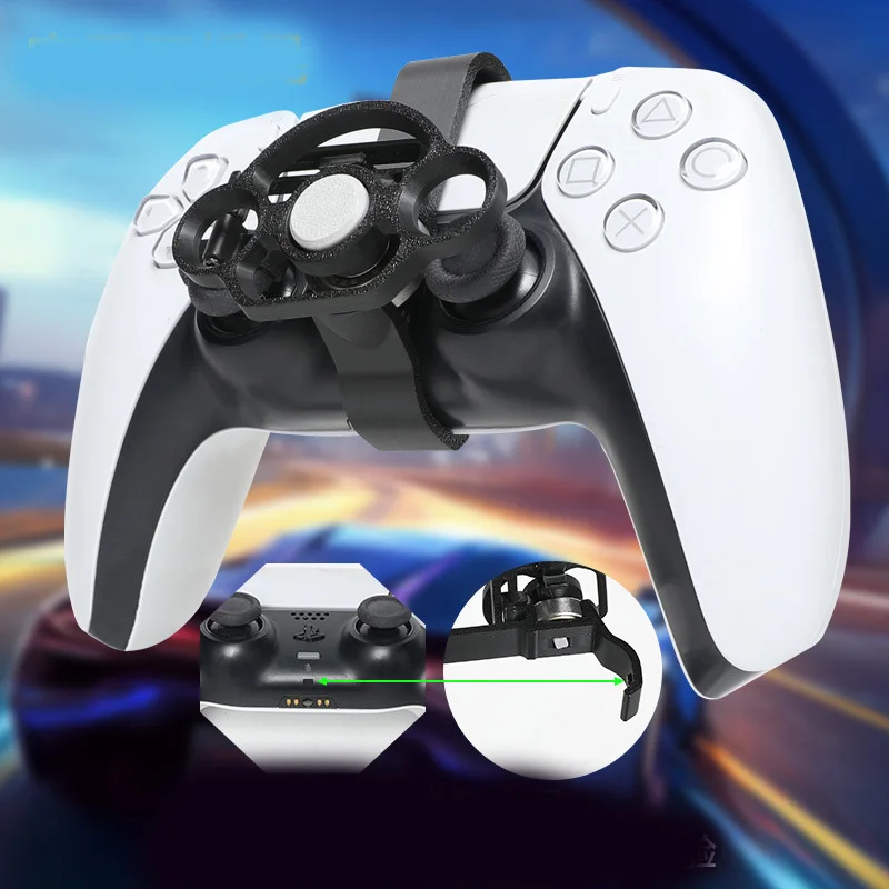 Mini Steering Wheel for PS5 and for PS5 Pro/slim Game Controller Auxiliary Replacement 3D Printing Steering Wheel Accessories