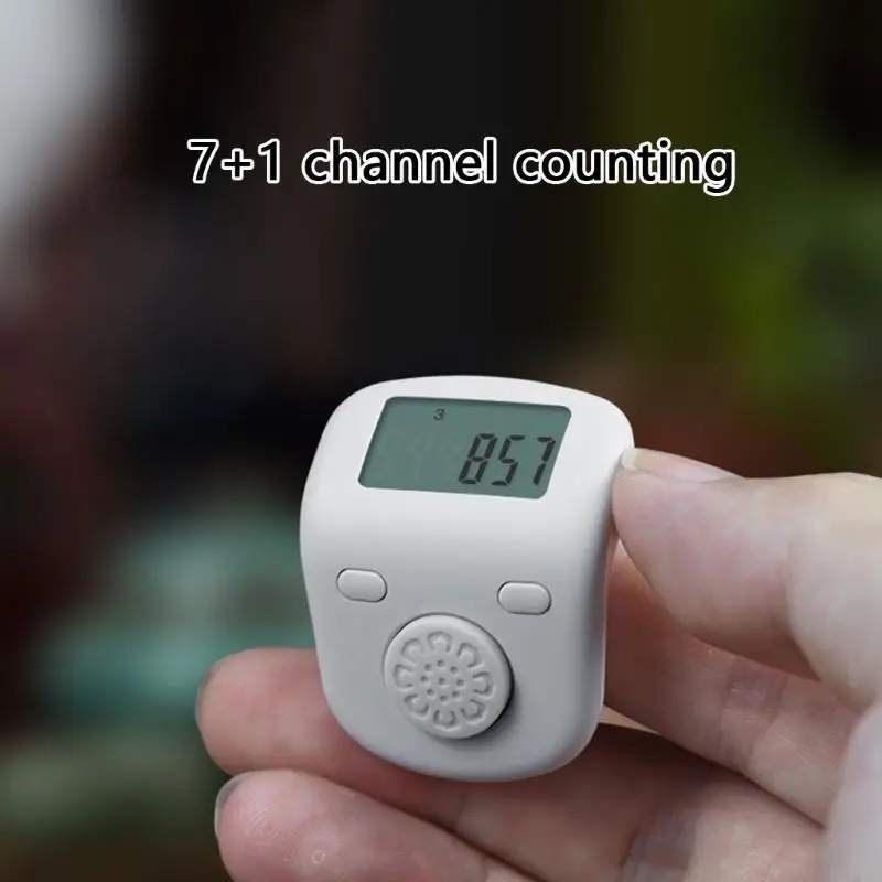 Ergonomic Finger Worn LED Counter Digital Clickers Device for Golf score Sports 