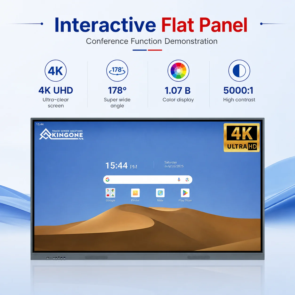 65 75 86 100 inch LCD digital display - AI classroom interactive smart board touch screen whiteboard