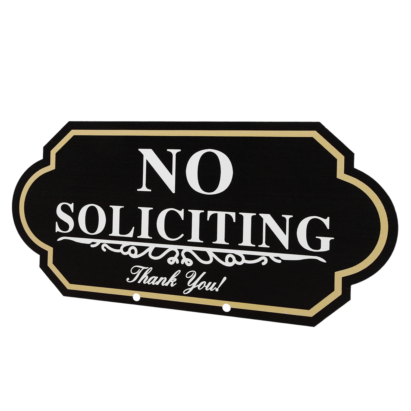 Aluminium No Soliciting Sign Outdoor Metal Warning Sign For Front Door House Gate Yard 12X18Cm Large Lettering