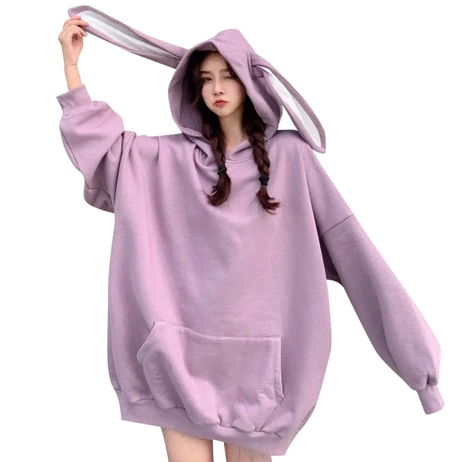 Womens Oversized Fleece Sweatshirts Long Sleeve Sweaters Pullover Fall Outfits Sudaderas De Mujeres Ropa En Promocion Mujer