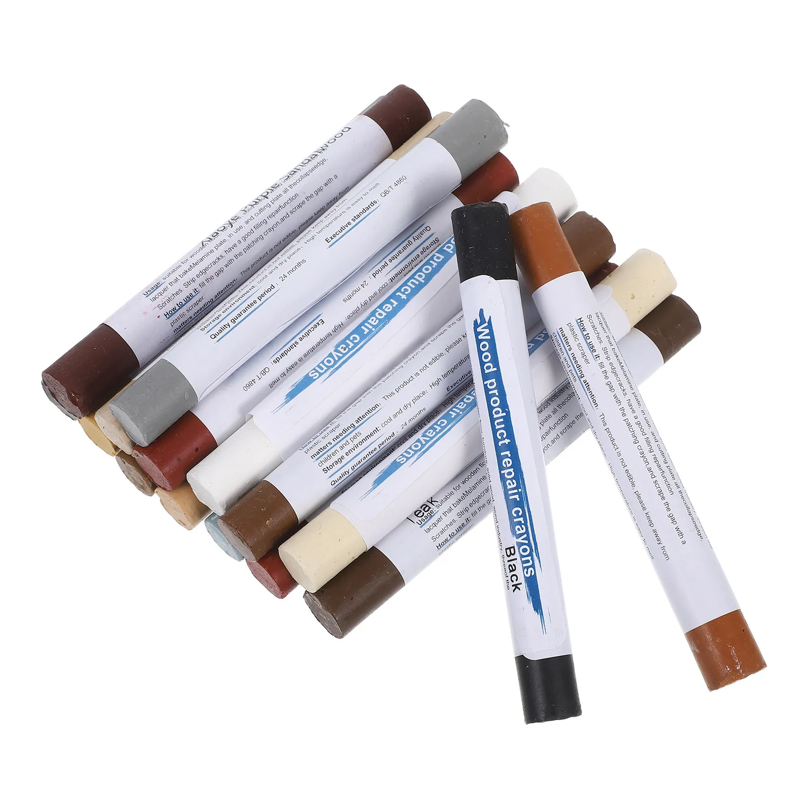 16Pcs Wood Filler Sticks Furniture Repair Markers Touch Up Wax Crayons Easy Apply Long Term Protection for Scratched Wooden