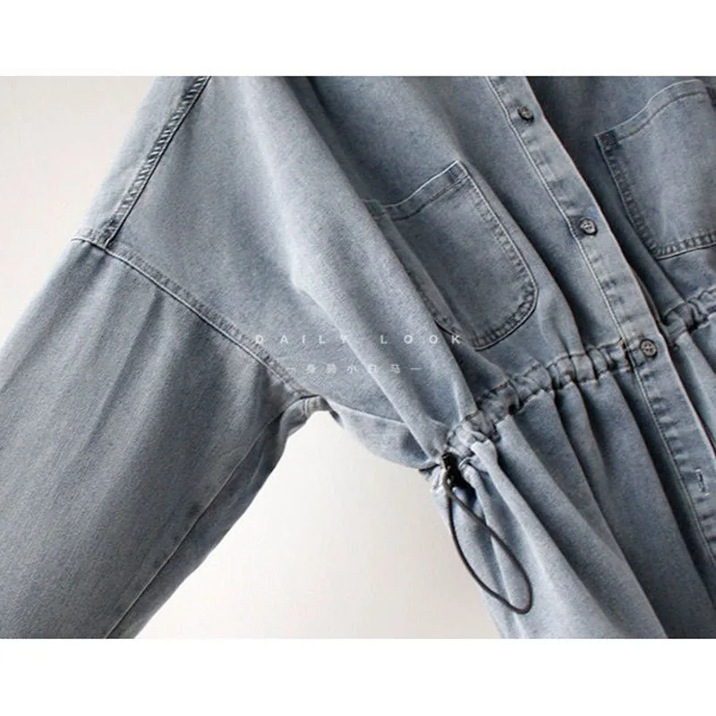 

Ladies New Spring And Autumn New Denim Shirt Joker Loose Long-Sleeved Short Denim Shirt Comfortable Single-Breasted Denim Jacket