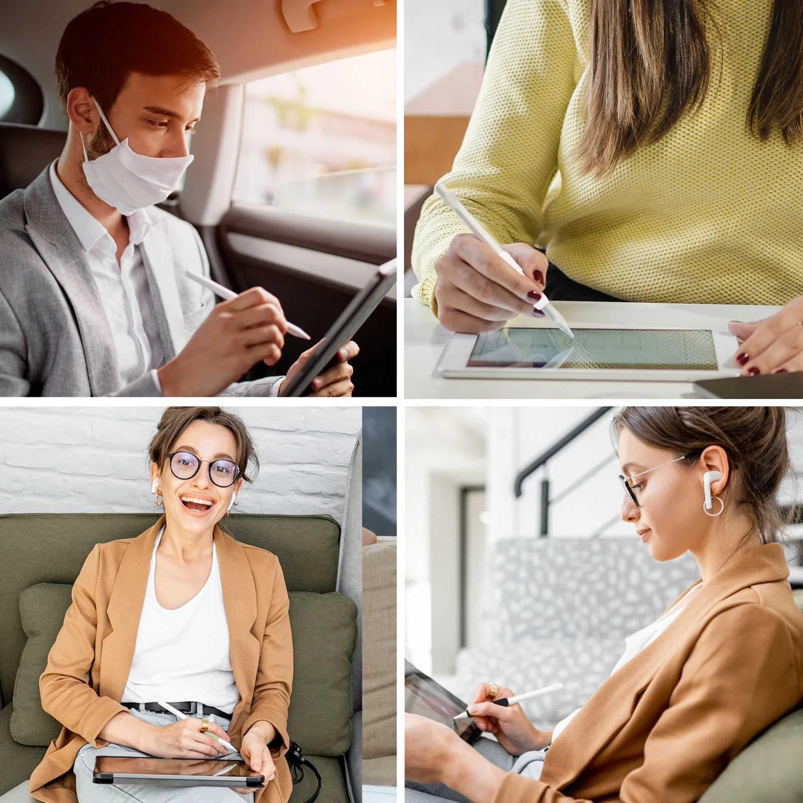 

Набор из 3 мягких силиконовых чехлов-держателей для стилуса, защитный противоскользящий чехол, совместимый с Apple Pencil 1-го поколения, эргономичный чехол-накладка