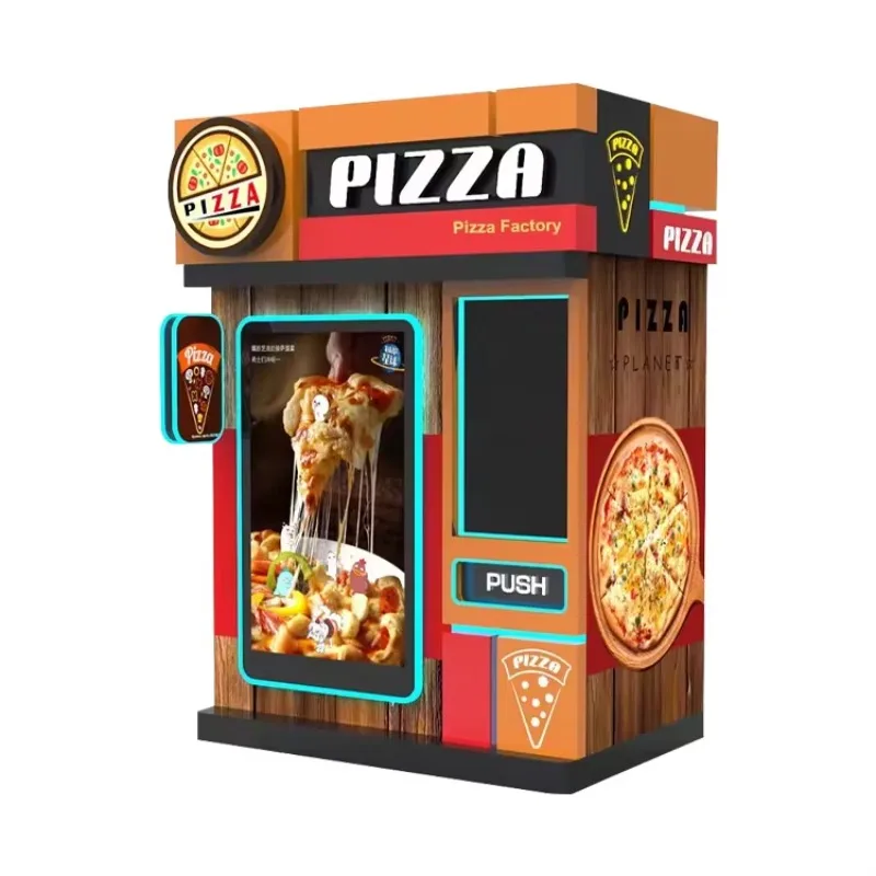 Customized Outdoor Distributeur Pizza Automatique Self-service Customizable Roof Maquina Expendedora De Pizza Vending Machine