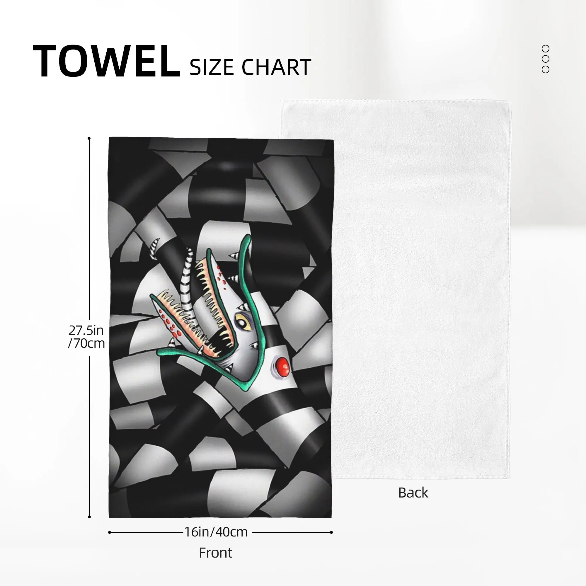 Custom Self-Consuming Sandworm Soft Face Towel Quick Dry Pool Bath Cotton Towels Absorbent
