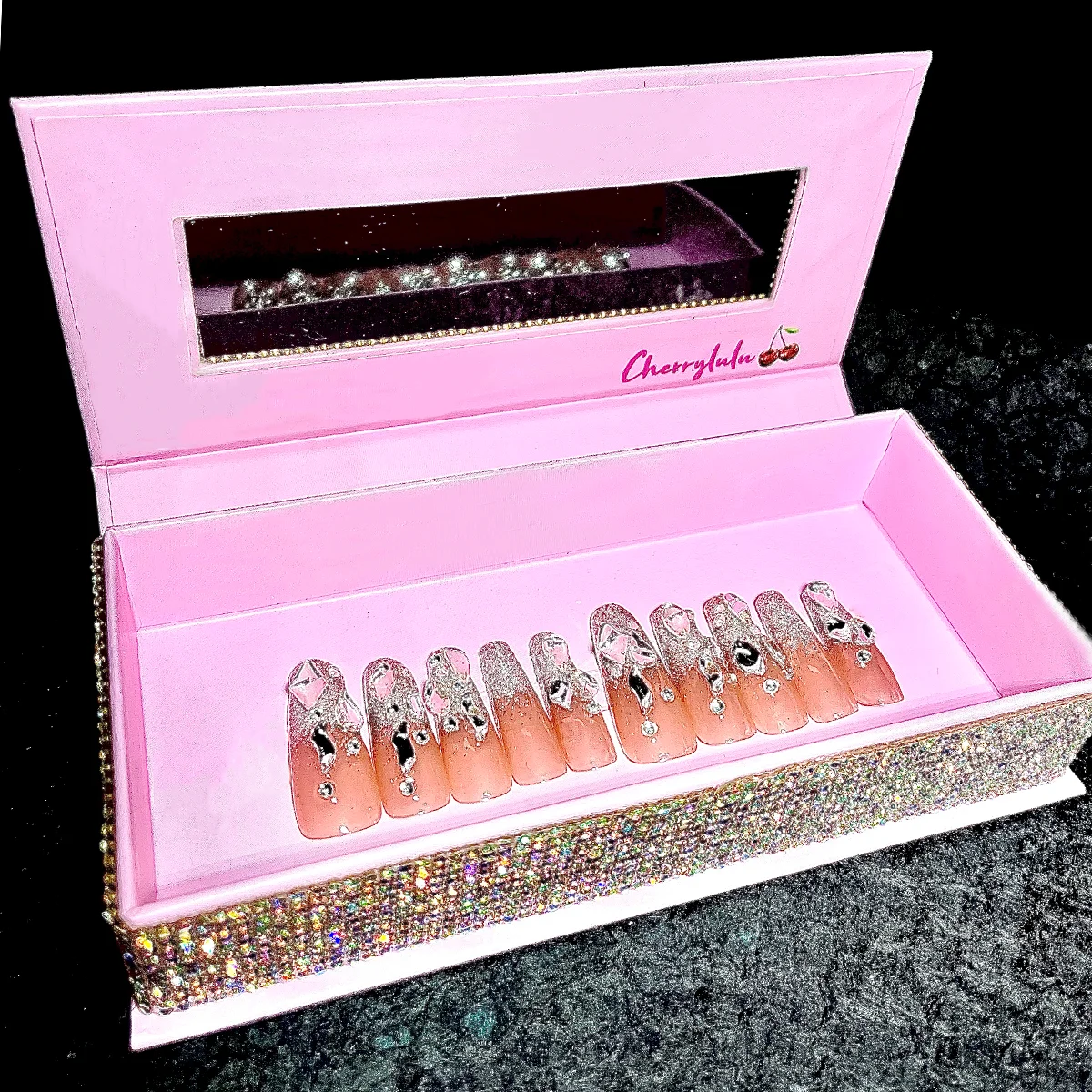 【HAND MADE】Eternal Stunning Luxury Press On Nails With Rhinestone And Crystal 10pcs