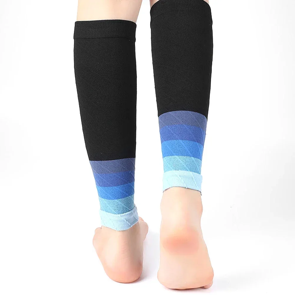 Chaussettes de compression des jambes pour le sport, manches de mollet, attelle de crampe et de tibia pour les instituts de course oto, 1 paire