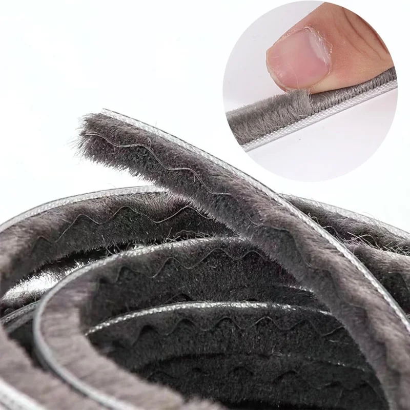 10 متر/لفة فتحة للبطاقات شريط عازل انزلاق ويندوز وشاح الأبواب الشريط كومة مشروع استبعاد فرشاة شريط عازل الشريحة في السير الوقائي