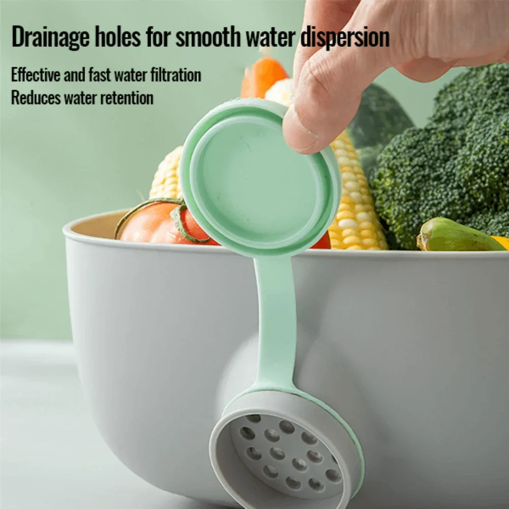 

Multi-Functional Draining Basket Washbasin Kitchen Vegetable Wash Basket Large Capacity Quick Drain Basin