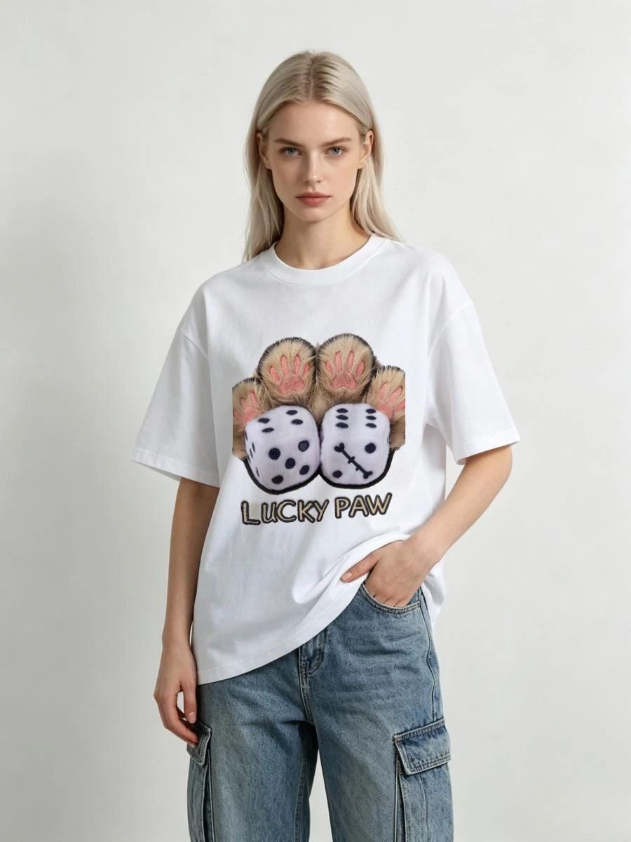 T-shirt à motif animalier, ample, confortable, doux, léger, extensible, anti-plis, col roulé, pour un usage quotidien