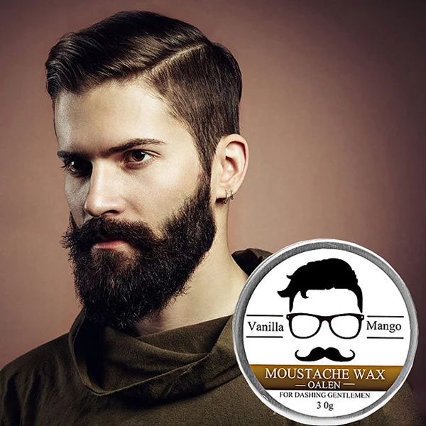 Lanthom-شمع ذقن للذكور ، جذاب ، شارب ، تغذية ، رعاية ، تحسين الفوضى ، تناثر ، تقليل تجعيد الشعر ، نمو الشعر