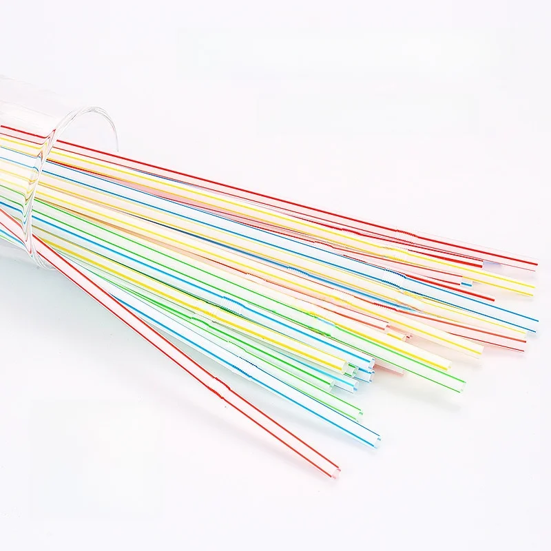 Pajitas Desechables Flexibles de Plástico para Bebidas de Cola, Leche de Soya, Pajitas de PP de Grado Alimenticio, Pajitas de...
