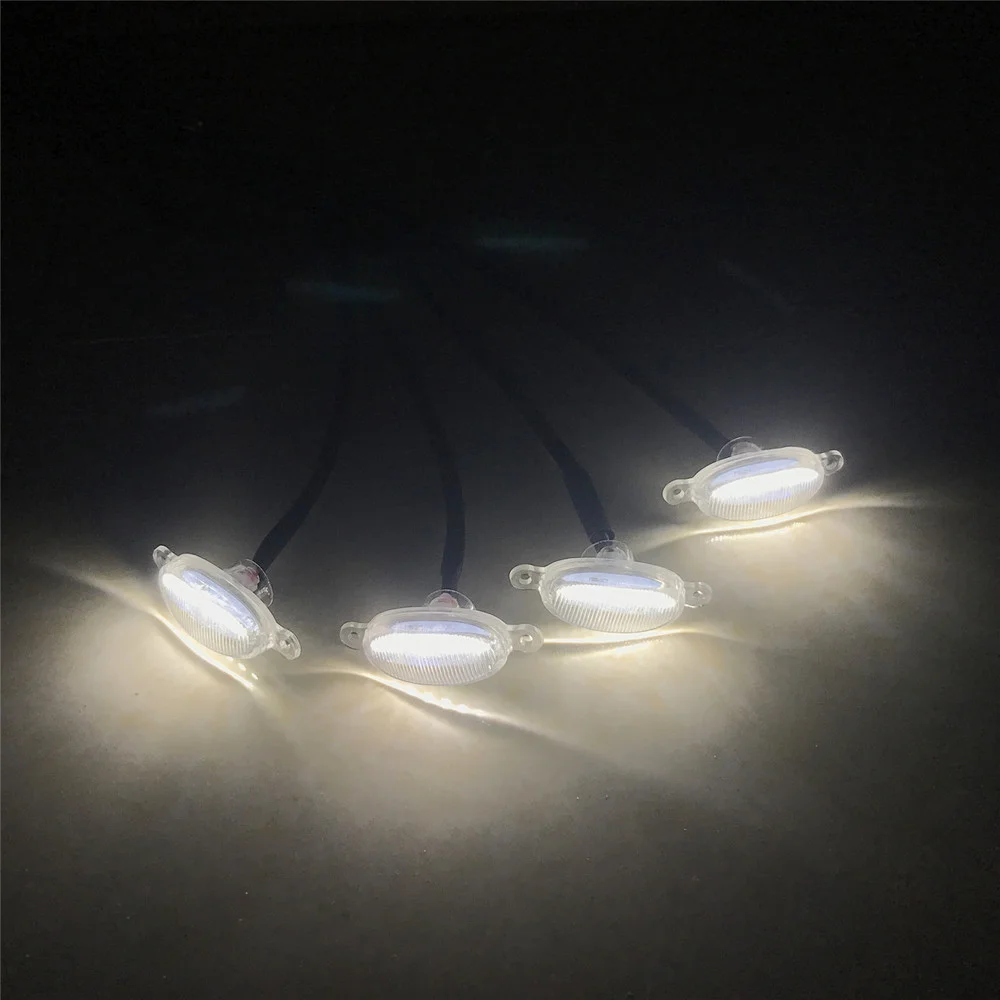 4pcs White Clear Front Grille LED Lamp Day Running Light for Universal Raptor F150 Car Accesories