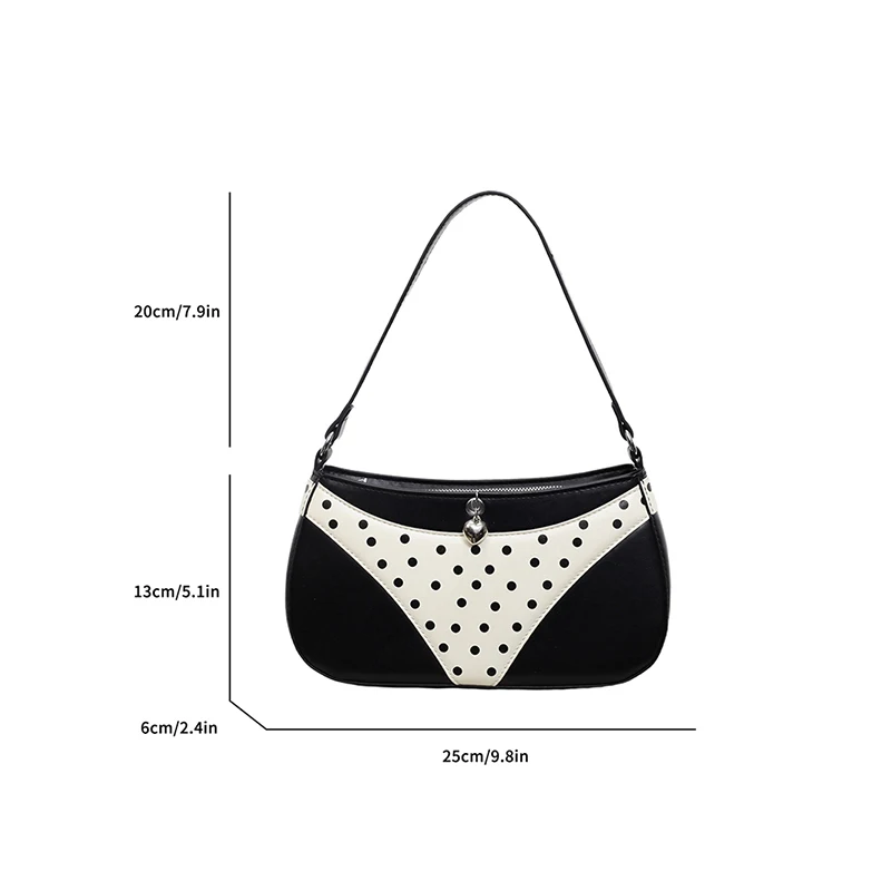 Umhängetasche, Handtasche in V-Form, kreative, modische Vintage-Handtasche für Damen, ideal für den täglichen Gebrauch und den Weg zur Arbeit, mit Farbblock-Design. – Detail 1