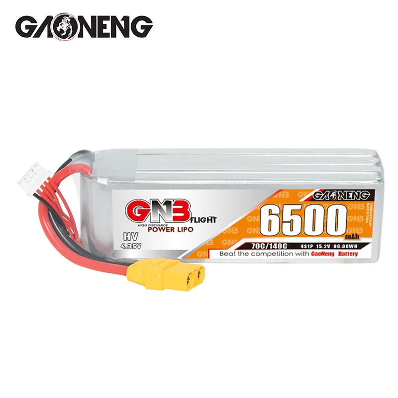 GNB 4S Lipo 15.2V 6500mAh FPV Drone Battery 70C With T XT60 XT90 EC5 Softcase for RC Car Airplane Boats RC Battery Model Parts