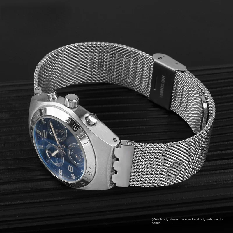 New Milan Metal watch strap For SWATCH YCS YAS YGS IRONY stainless steel watchband 17mm 19mm 20mm men women breathable bracelet