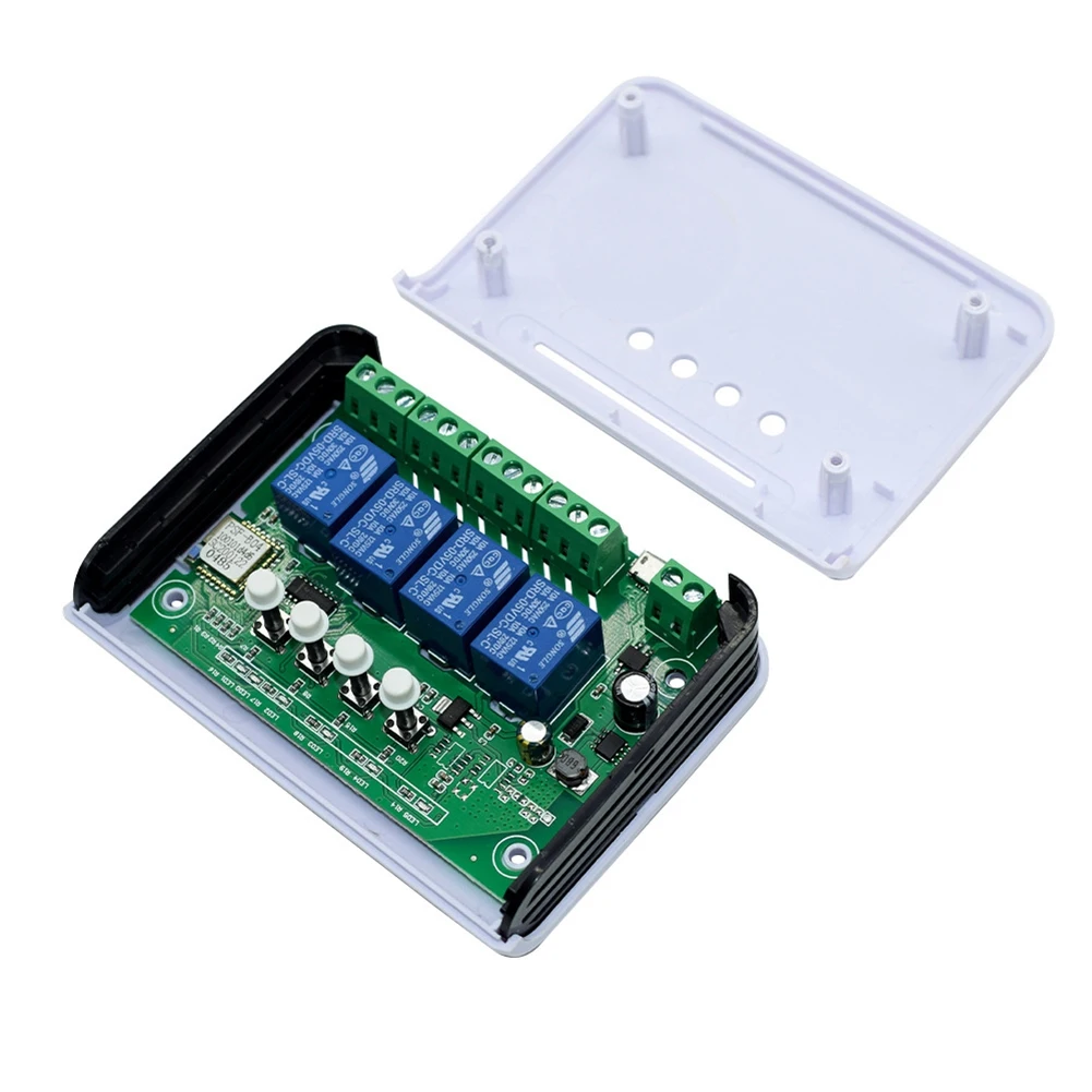 وحدة التبديل المنزلية الذكية Relay 4CH ، WiFi ، RF ، 85V-، 16A ، تردد الراديو التتابع ، جهاز التحكم عن بعد ، المؤقت الذكي