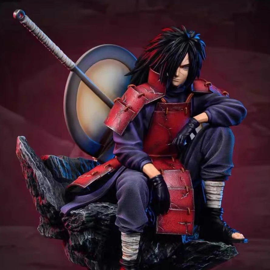 Figuras de Anime Naruto de 28 cm/11 pulgadas, Figura de Naruto Uchiha Madara, Estatua de PVC, Modelo Coleccionable, Juguete de Regalo