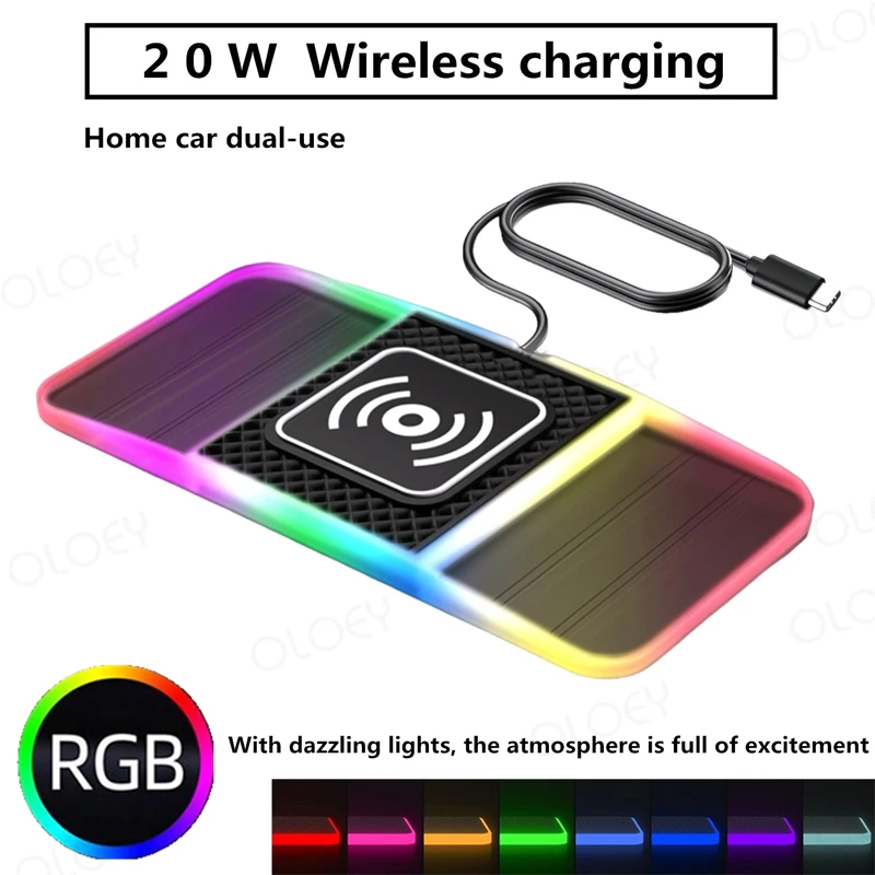 20W car wireless charger intelligent automatic induction car wireless charging board modification and installation