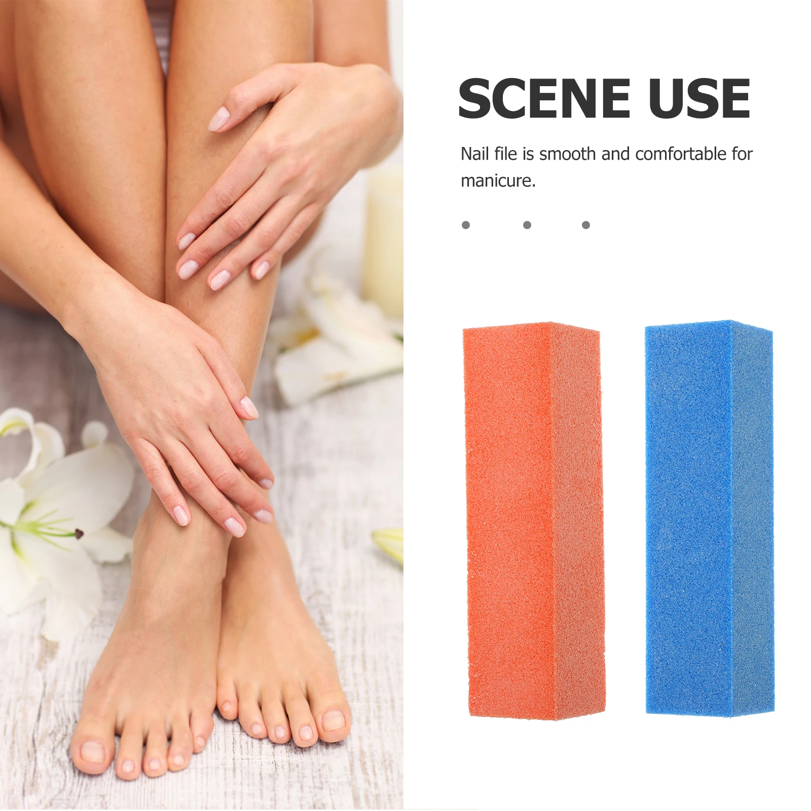 

6pcs Files Safe File Tool For Natural False Nails Fast Polishing Reusable Nail Buffer Block Grit Board For Manicure Nail Art