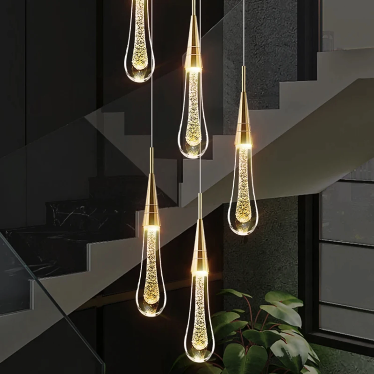 Crystal LED Pendant Lights for Interior Lighting - Dining Table Hanging Lamp for Bedside Living Room Decoration