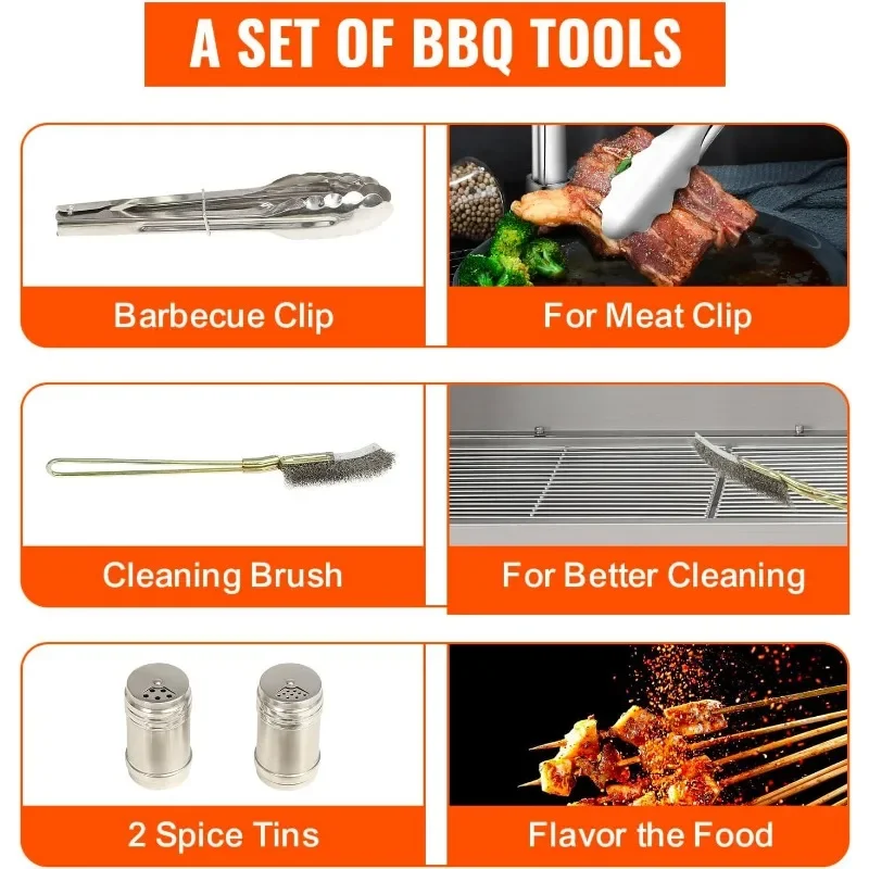 VEVOR Stainless Steel Rotisserie Grill with Hooded Cover, BBQ Whole Pig Lamb Goat Charcoal Spit Grill