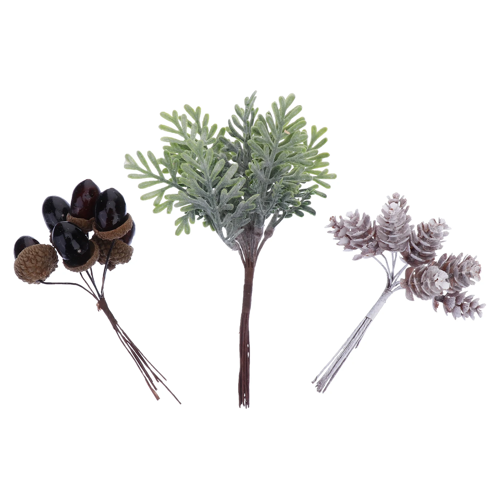 

Artificial Bouquet Christmas Branch Fake Leaf Branches Pine Cone Leaves Garlands
