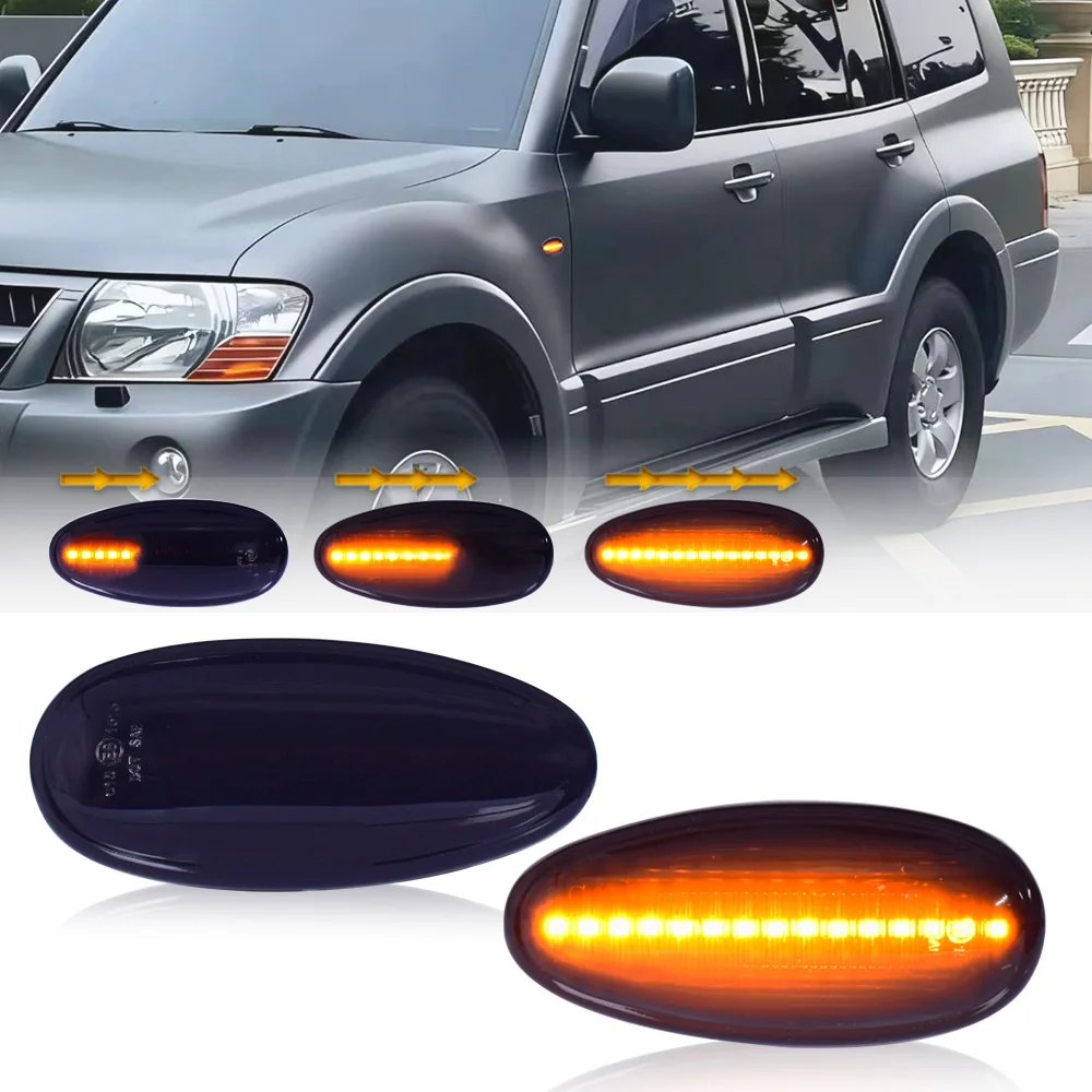 Dynamic LED Side Marker Lamp Turn Signal Blinker Lights For Mitsubishi Lancer 8 Montero 3 Pajero 3 Outlander 1 Delica 4 i Miev S