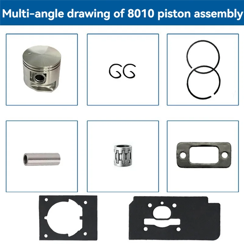 

ABKW-Replacement Cylinder Piston Kit For Echo Model PB-8010 PB-9010 Backpack Blowers P100006300 Replaces P100012460