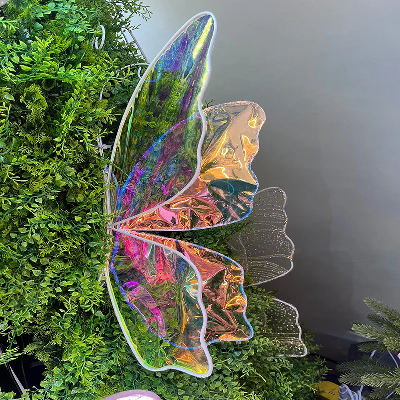 

Butterfly wings Christmas dress up ornaments Christmas tree decoration party prom little wings photo glow butterfly outdoor