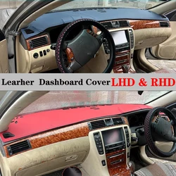For Toyota Crown Royal Majesta S180 2003 - 2008 Accessories PU Leather Dashmat Car Styling Dash Mat Dashboard Cover Carpet PADS