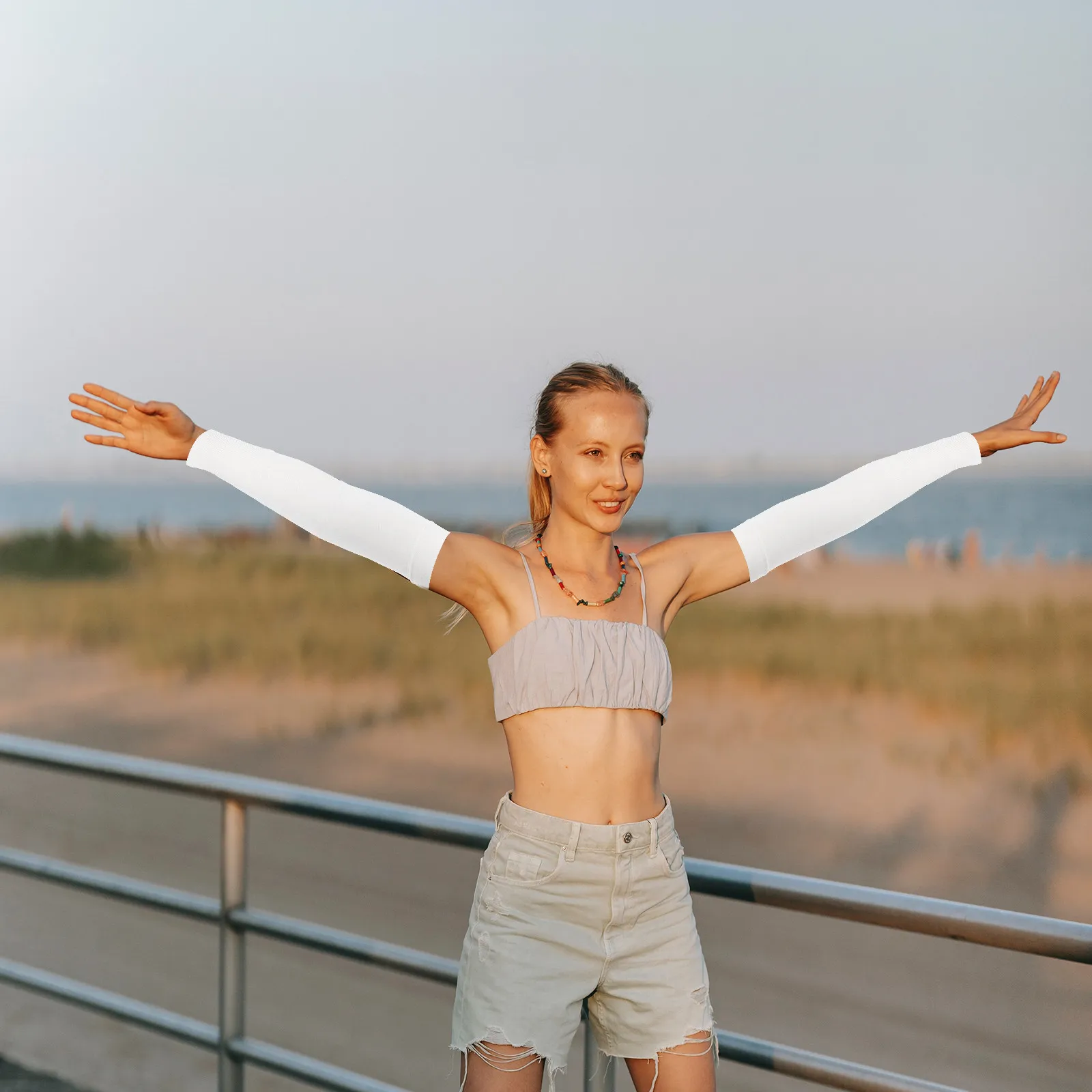

4Pairs Sun-Resistant Ice Silk Arm Sleeves Breathable Sweat-Absorbent Cooling Outdoor Sports Sleeve Summer Uv Protection Arm
