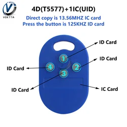 Mini RFID Smart Induction Keyfob ID+IC Composite Card Replicable Induction Swiping Keychain Multifunctional Access Keychain Kit