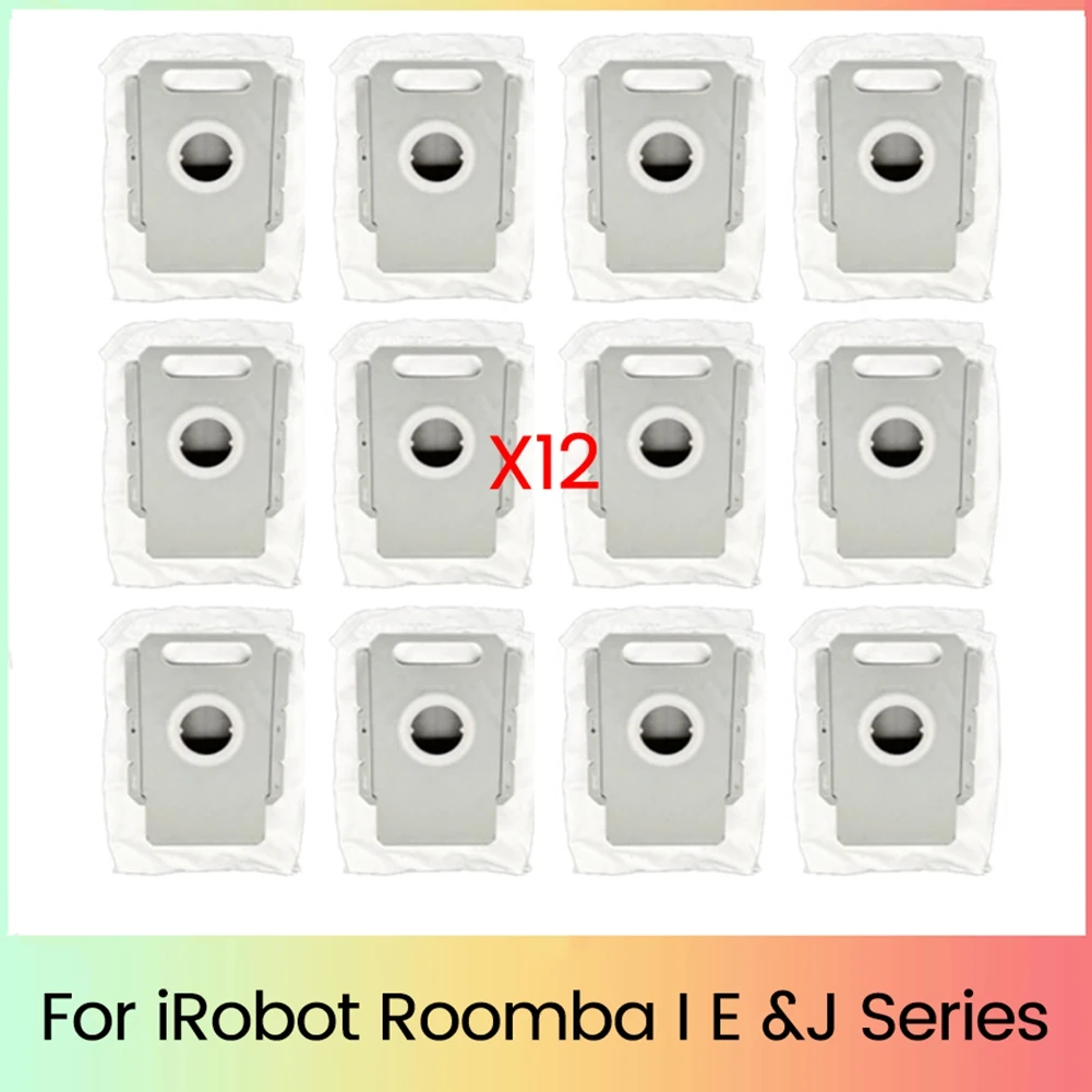 【Must-Haves】مجموعة أكياس غبار المكنسة الكهربائية، 12 قطعة، مناسبة لسلسلة Irobot Roomba I3 إلى I8+/Plus وE5 إلى E7، J7