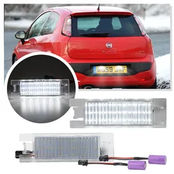2XLED Number License Plate Light For Fiat Bravo Argo Grande Punto Evo Multipla Tipo Linea Siena 500L Doblo Croma Marea Tail Lamp