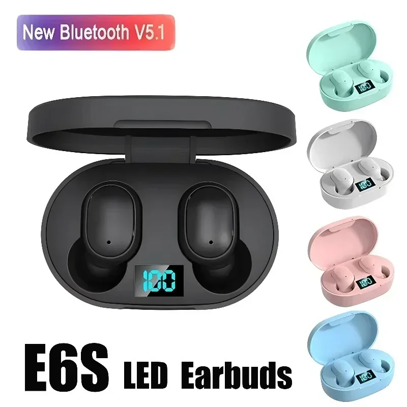 E6S TWS Wireless Headphones Sports Waterproof Bluetooth 5.0 Earphone  Stereo Headset with Microphone for Iphone Xiaomi Vivo Oppo