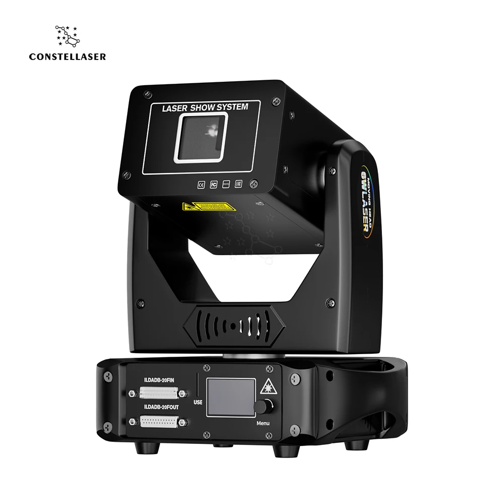 6W RGB Moving Head Scanner 20KPPS High Speed Galvanometer ILDA Interface Device Northern Effects for DJ Bars Clubs