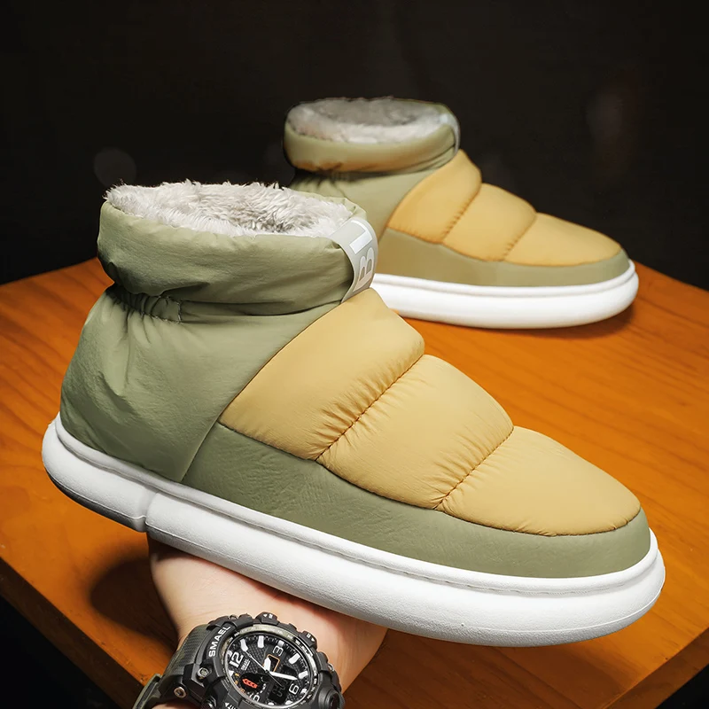Snow Boots Men Women Winter 2024 New Lovers Plush Thick Comfortable Cotton Shoes Waterproof Anti Slip Outdoor Couple Shoes Flats image 3
