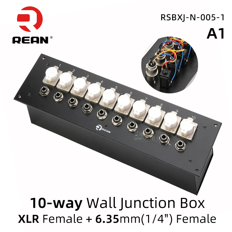 NEUTRIK's REAN Wall Audio Junction Box Stage Recording Studio 2 4
