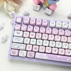 95/132 Keys Cartoon Keycaps PBT Hakimi Dog Cats Keycap MOA Profile Dye-Subbed Keycap For Mechanical Keyboard Key caps Girls Gift