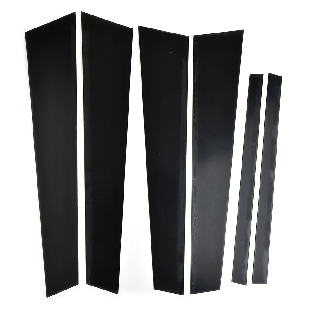 

6PC Pillar Posts Trim Gloss Black Car Door Sticker Compatible For BMW 5 Series F10 2011-2017 Styling Mouldings