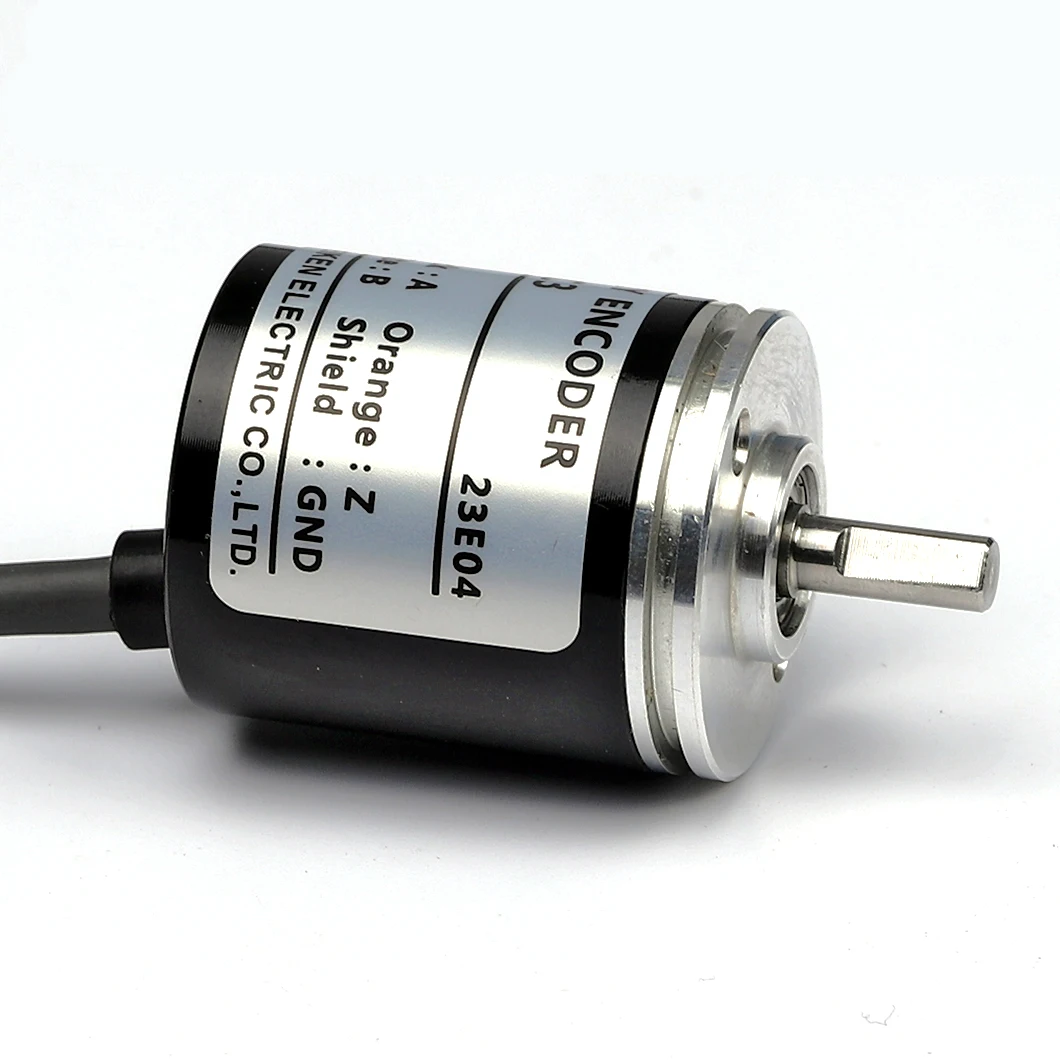 ABILKEEN E6A2 25MM Rotary Incremental Encoder with 4MM Solid Shaft Rotary Encoder 100~3600PPR Magnetoelectricity Rotary Encoder
