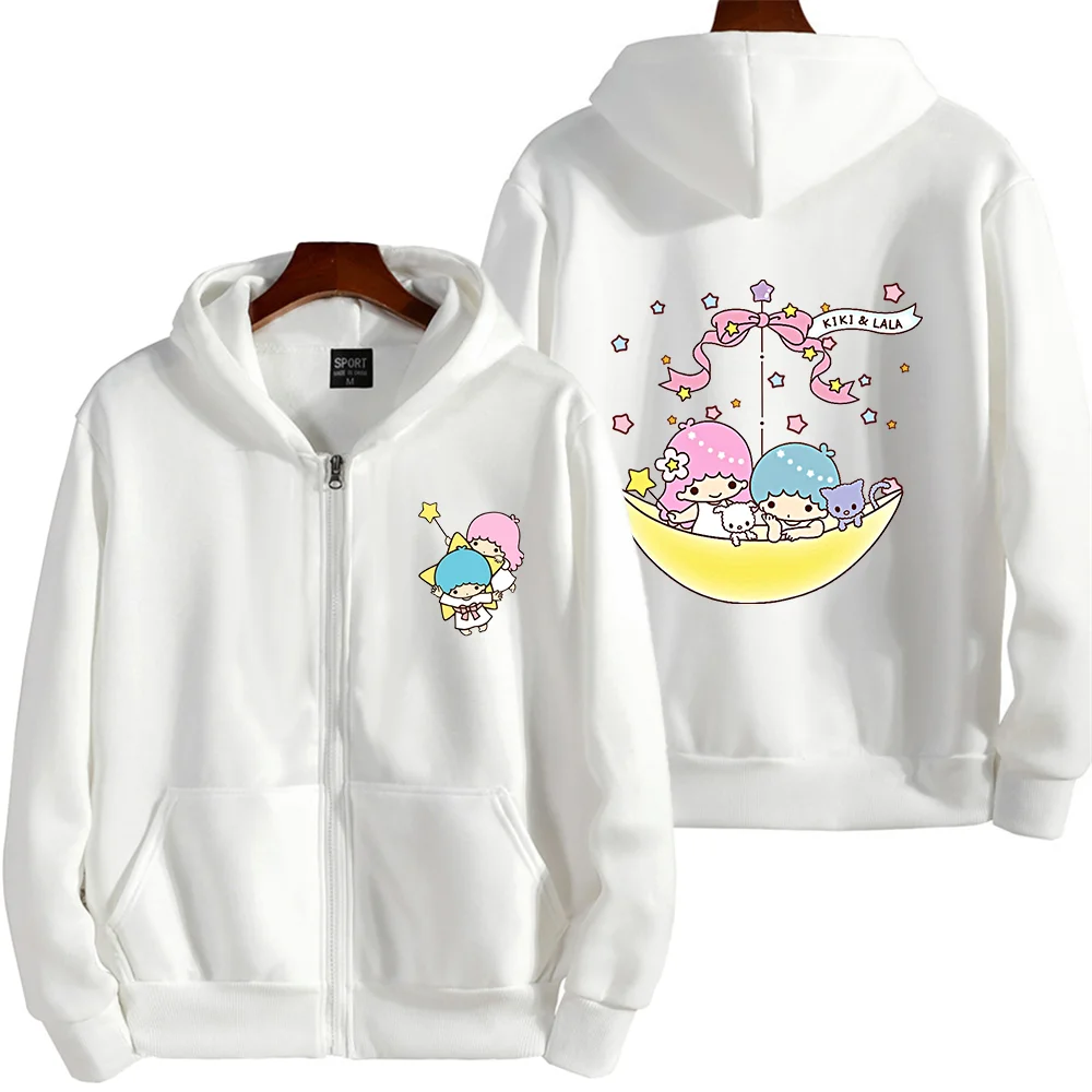 Sanrio Little Twin Stars Men\'s and Women\'s Hoodie Casual Street Clothing Long sleeved Sweatshirt Boys and Girls Autumn Top Coat