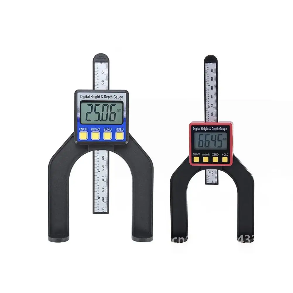 0-80mm 0.01mm Self Standing Digital Depth Gauge Meter Caliper LCD Height Gauges Calipers Woodworking Measuring Tools