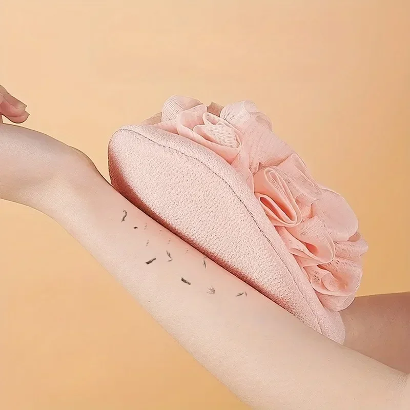 2pcs Exfoliating Bath Gloves - Strong Scrubbing Body & Face Spa Massage Gloves with Hook & Loop Closure